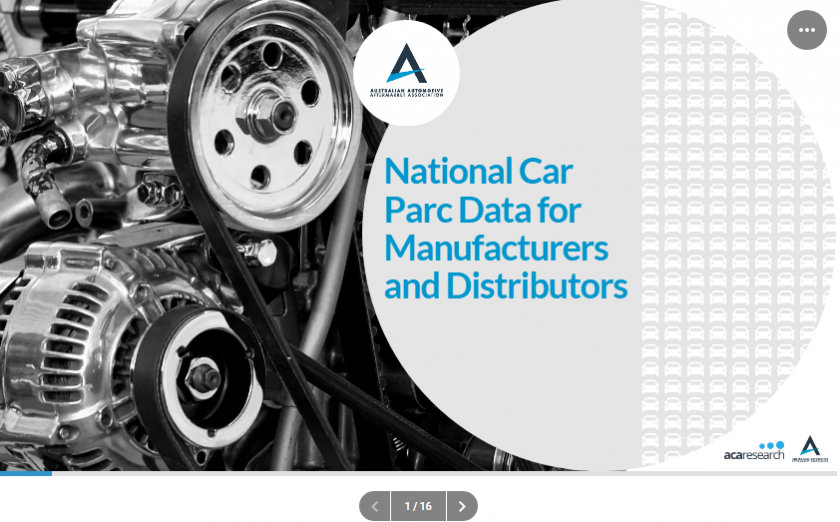 Car Parc Data Tool Australian Automotive Aftermarket Association
